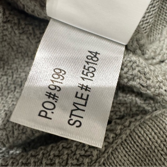 Carbon 2 Cobalt Gray/green Honeycomb Knit Quarter Zip Sweater Sz M - Picture 7 of 8